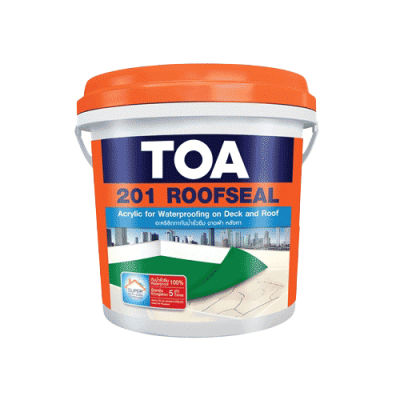 TOA 201 ROOFSEAL อะคริลิคทากันซึม ดาดฟ้า หลังคา <br> (1kg./กป.) สีเทา