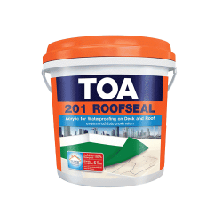 TOA 201 ROOFSEAL อะคริลิคทากันซึม ดาดฟ้า หลังคา <br> (1kg./กป.) สีเทา