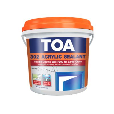 TOA 302 Acrylic Sealant อุดรอยแตกร้าว <br> (1kg./กป.) ยืดหยุ่นพิเศษ