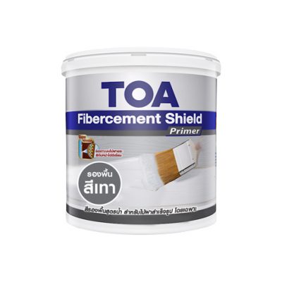 TOA สีรองพื้นไม้ฝาไฟเบอร์ซีเมนต์ #FP002 <br> (1กล.) สีเทา สูตรน้ำ