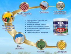 สีน้ำอเนกประสงค์ TOA ROOF PAINT #R100 <br> (1กล.) สีขาว - Image 10