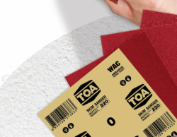 กระดาษทรายขัดสกิมโค้ท TOA WAC #100 <br> (1แผ่น) สำหรับขัดผิวปูนและผิวไม้ - Image 2