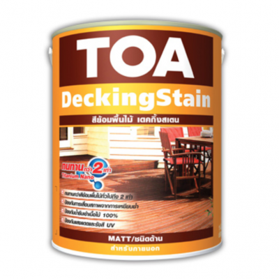 สีย้อมพื้นไม้ TOA DECKINGSTAIN ฟิล์มสีด้าน #D99 <br> (1กล.) สีใส