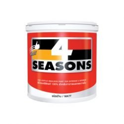 สีน้ำ 4SEASON ภายนอก ฟิล์มสีด้าน #A5006 <br> (5กล./ถัง) สีควันบุหรี่