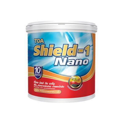 สีน้ำ TOA NANO SHIELD-1 ภายนอก ฟิล์มสีด้าน #E100 <br> (1/4 กล.) สีขาว